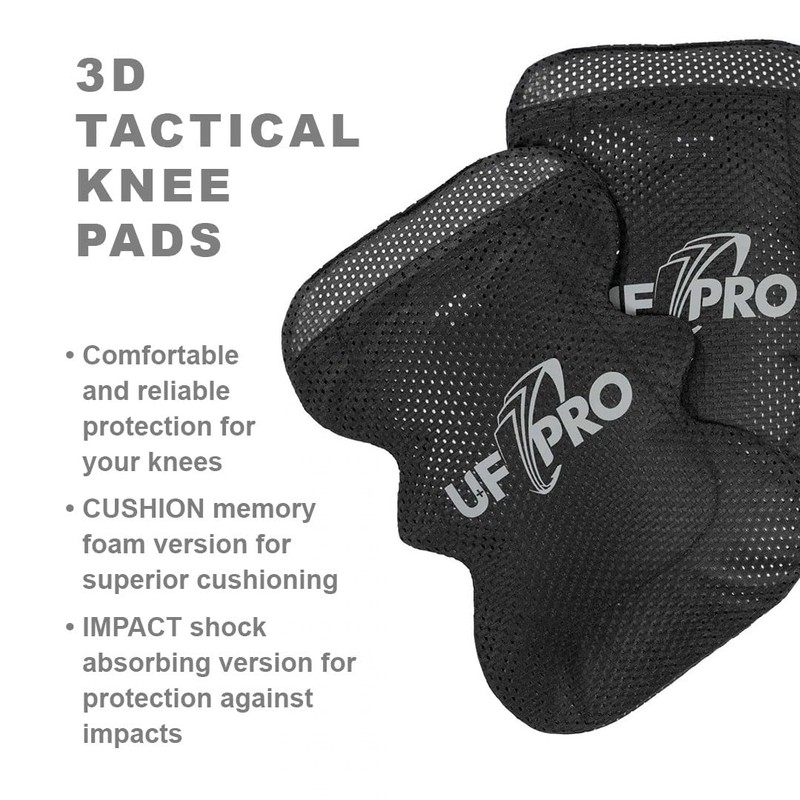 UF Pro 3D Tactical Knee Pads Cushion, Black, Grey