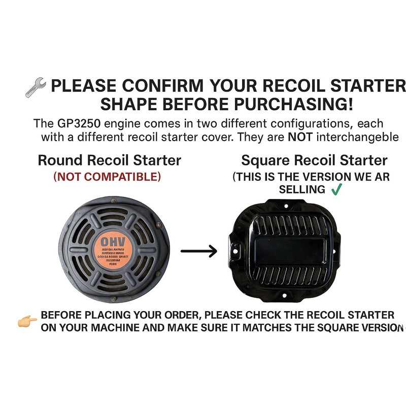 JMCHstore Pull Start Recoil Starter Assembly for Generac GP3600 GP3250