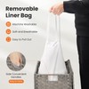 DUMOS Woven Laundry Basket with Lid, 90L Large Capacity Hamper,