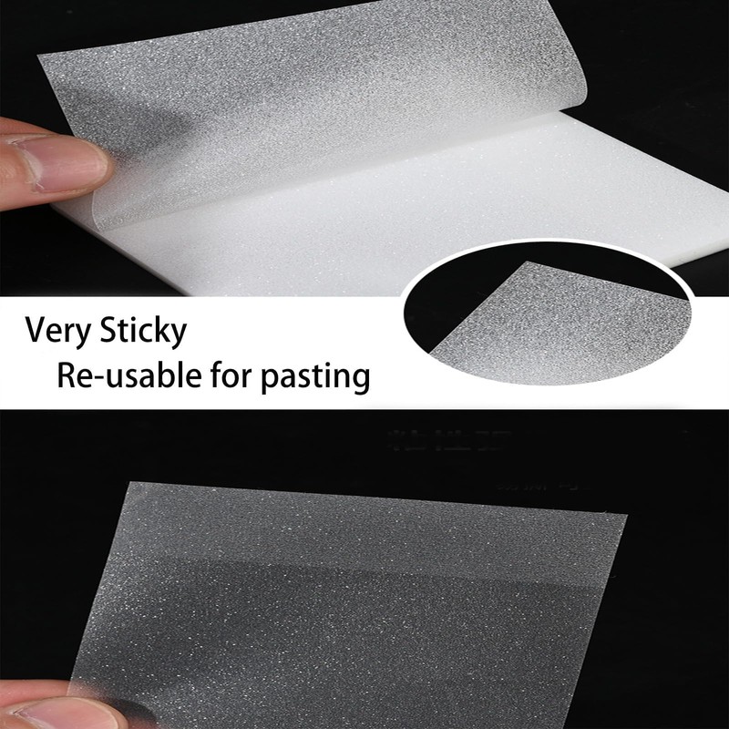Vsagier 150 Sheets Clear Transparent Sticky Notes 3.7"x 2.7", Waterproof,