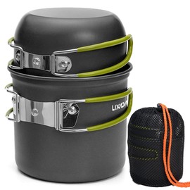 Lixada Camping Cookware Kit, Camping Cooking Set camping pot for 1 to 2 People Traveling Trekking and Camping