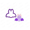 Cute Bat Cookie Cutter (5.5")