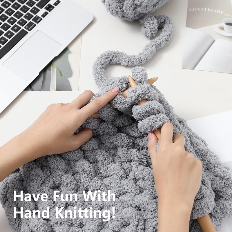 Cozyful Chunky Yarn for Hand Knitting - #10 Chunky Chenille