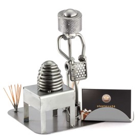 Steelman24 I Nuts and bolts sculpture Beekeepers With Business Card Holder With Personal Engraving I Handmade metal ornaments I