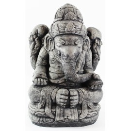 Seated Ganesha Garden Statue Home and Garden Statues Cement Hindu Elephant Figurines