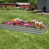 Sunnydaze 4 x 8 ft Galvanized Steel Rectangular Raised Garden