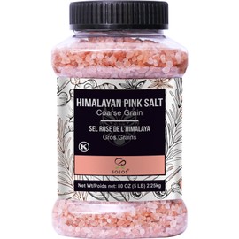 Soeos Himalayan Pink Salt, Coarse Grain, 80oz (5 Pound), Pink Salt, Kosher Salt, Pink Himalayan Sea Salt Coarse for Grinder Refill