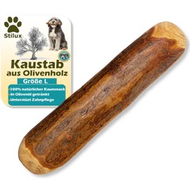 Stilux® Olive Wood Chew Loz for Dogs up to 30 kg, Size L, Chew Bone Dog Toy, Durable Wooden Bone Chew Toy for Dog Dental Care