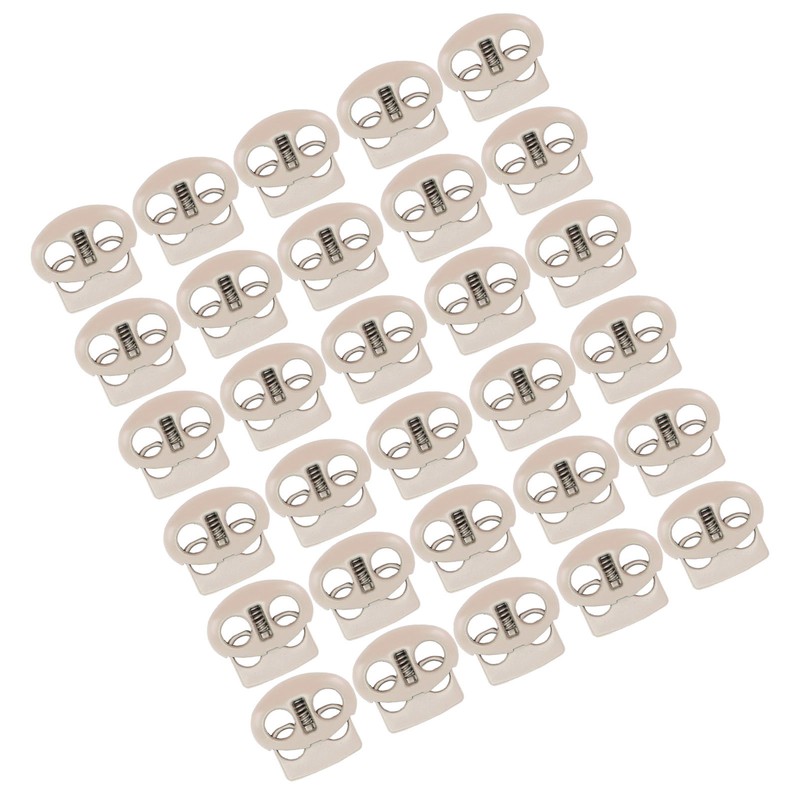 30PCS Metal Cord Locks End Spring Stop Toggle Stoppers Rustproof