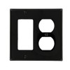 Leviton 2-Gang 1-Duplex 1-Decora/GFCI Device Combination Wallplate, Standard Size, Thermoplastic