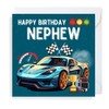 Second Ave Racing Car Nephew Square Children's Kids Birthday Greeting