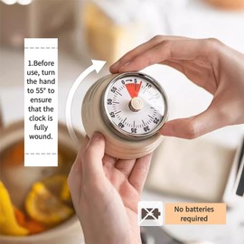 Tissting Mechanical Kitchen Timer, Countdown Timer Visual Timer Management Cooking Magnetic Timer Clock 60 Minutes Rotating Egg Timer for Cooking Classroom Fitness (Pink)