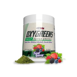 EHPlabs OxyGreens Daily Super Greens Powder - 30 Serves - Gut Cleanse Detox & Digestion Supplement, Organic Fibre, Prebiotics spirulina Edible Dietary:_Lychee_30 Serves