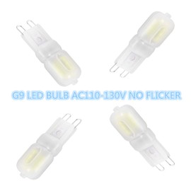 Sriomny G9 LED Bulb 10 Pack , 2W 20W Halogen Equivalent , G9 White Light 6000K , Milky White Cover , G9 Double pin Base , Non-dimming , 360 ° Beam Angle Bulb , AC120V