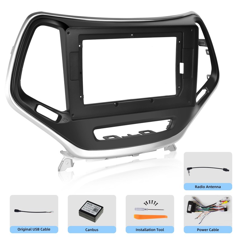 for Jeep Cherokee 2013-2018, in Dash Installation Install Frame Mount