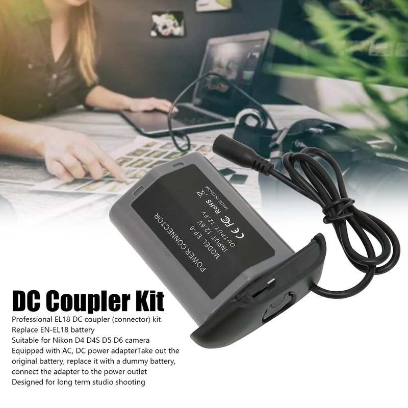 EL18 DC Coupler Kit External Full Decoding Dummy Battery with