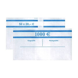 Euro Banknotes Economy Offer | 20 x Sleeves 50 x 20 Euro (= 1000€) | For New and Old 20€ Notes | Bundle Money Collect Collect Sort Storage Shipping Within 24 Hours