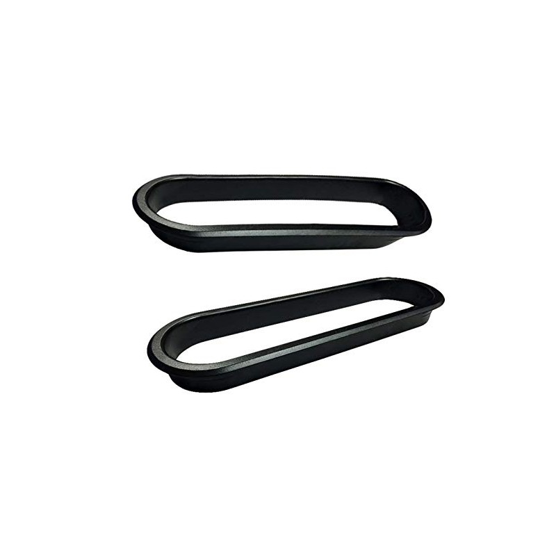 Large Plastic Oval Desk Grommet - 10 Piece - Black