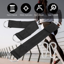 RiToEasysports Fitness Strap Nylon Fitness Hanging Belt with Stainless Steel Carabiner for Sandbags Tree Swing Hanging Straps Sports Equipment Sports Equipment