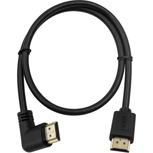 Maxhood HDMI 2.0 Male to Male Cable 90 Degree, 2