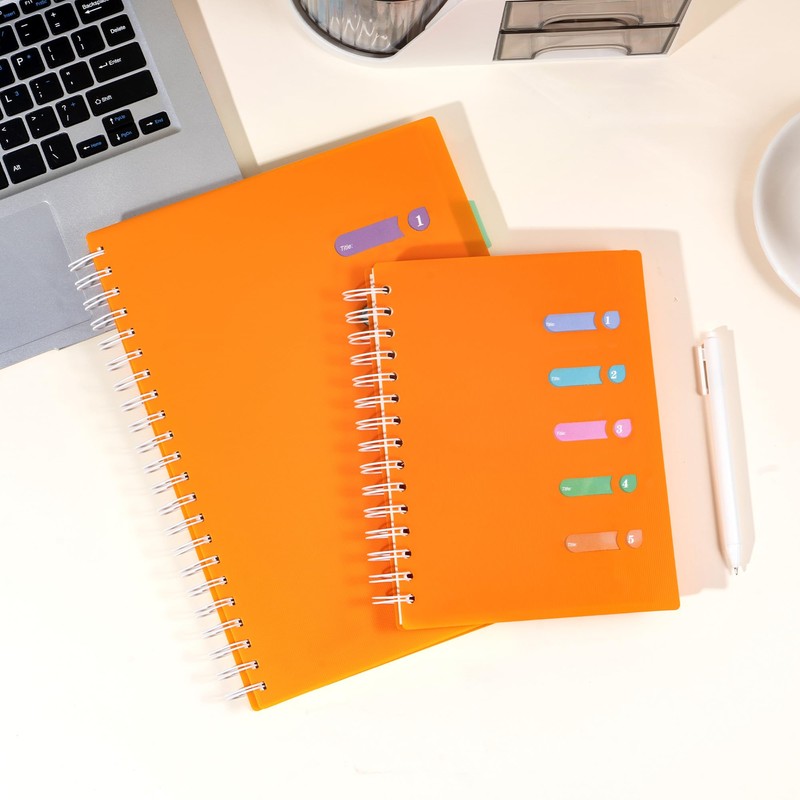 Yoment 5 Subject Notebook College Ruled Spiral Notebook 5x7 with