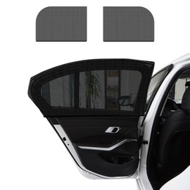 Ohleats 2 PCS Window Shades, Auto Front Rear Side Sun Shades for Block Heat & UV Protection, Breathable Mesh Baby Screen Covers, Universal Car Accessories (Back)