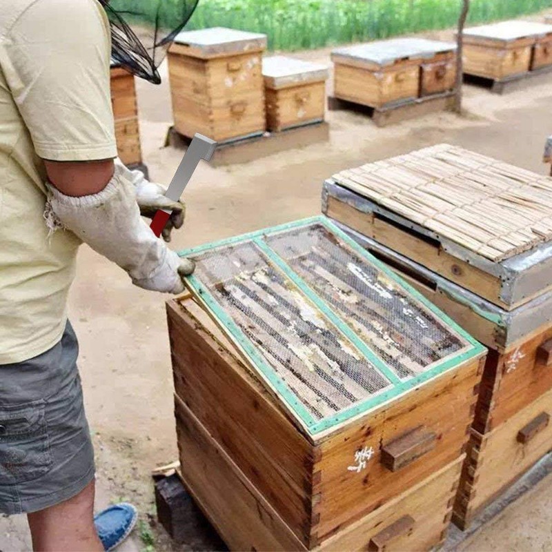 Gearmax 2 Pcs Hive Tool, J Hook Bee Frame Lifter