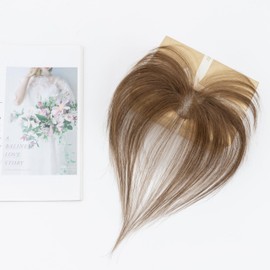 Benehair Clip on Bangs for Women Human Hair, Fake Bangs Clip Front Hair Extensions Hair Pieces with Temples for Daily Wear (Medium Brown)