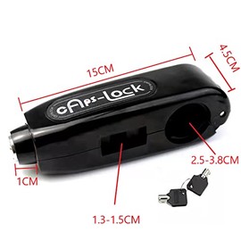 JiangMuXin Brake Lever Lock Brake Lock Steering Wheel Lock Motorcycle Shift Brake Security Brake Stopper Anti-Theft Easy Installation Black