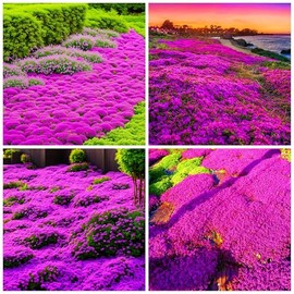 20000+ Creeping Thyme Seeds Ground Cover Plant Seeds Perennial- Non-GMO Heirloom Flower Creeping Thyme Seeds for Planting