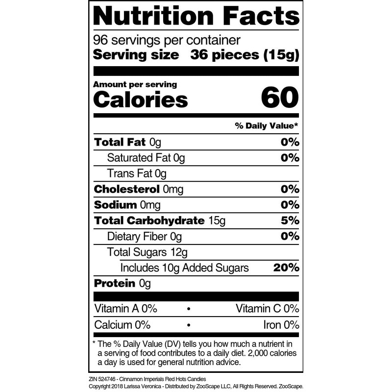 Cinnamon Imperials Red Hots Candies (16 oz, ZIN: 524746)