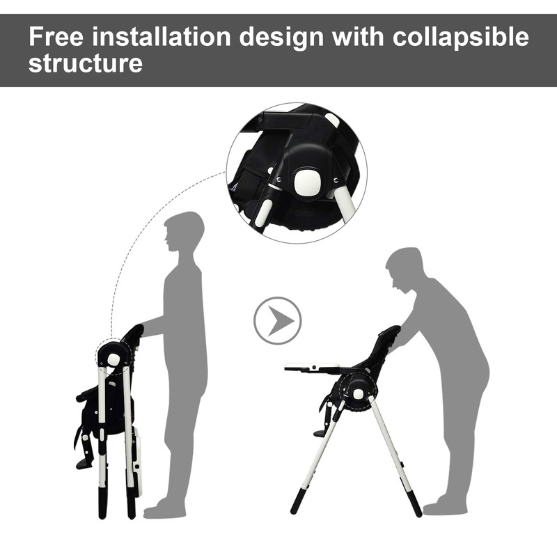 INFANS High Chair for Babies & Toddlers, Foldable Highchair with