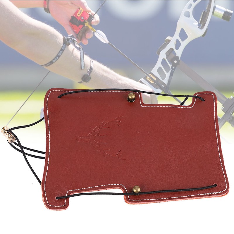 Cowhide Arm Protection Adjustable Arm Guard for Traditional Bow Hunting