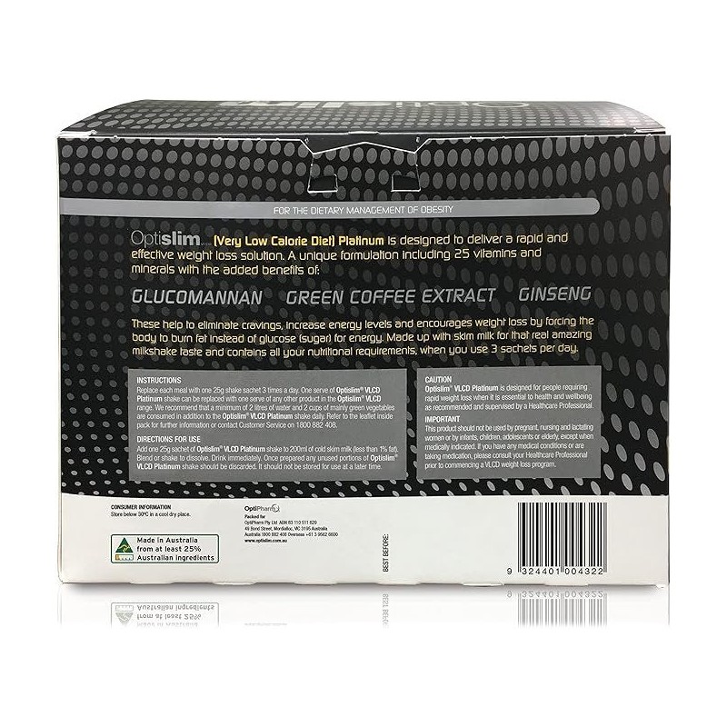 Optislim VLCD Platinum Vanilla Shake 21x25g Sachets