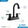 Meer - Kit De Mezcladora Y Accesorios Para Baño Negro