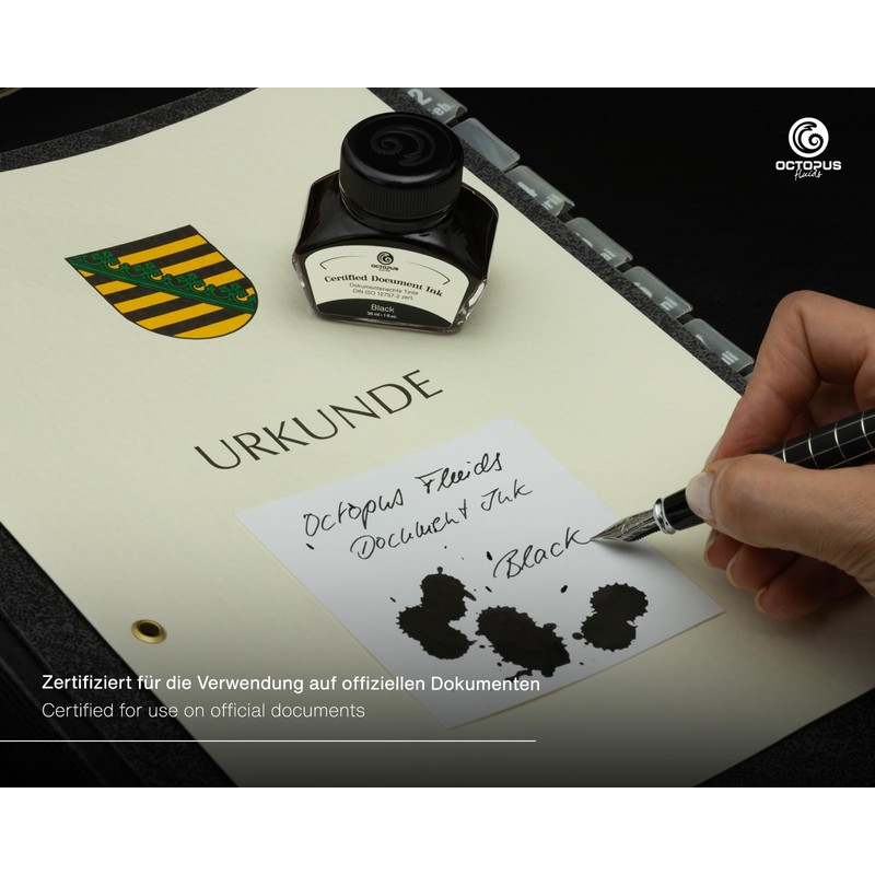 Indelible Ink Black with Converter, Certified According to DIN ISO