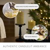 Luminara Rich Gold Glitter Ribbed Flameless LED Candle Moving Flame