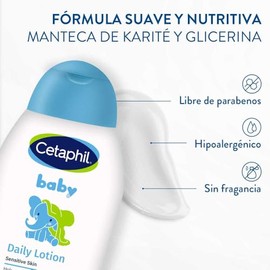 Cetaphil Baby Loción Hidratante Facial y Corporal Piel Sensible 300 ml