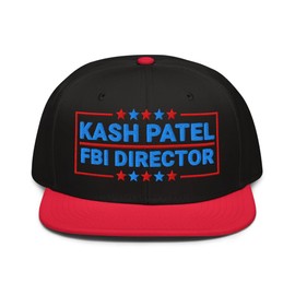 President Trump MAGA Supporter Embroidered Snapback Hat, Kash Patel FBI Director
