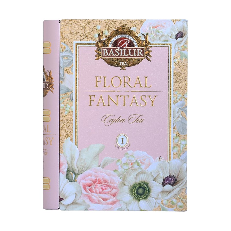 Basilur Floral Fantasy Tea Book - Luxury Tea Gift -