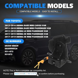 69350-08020 Rear Tailgate Trunk Latch Lid Lock Actuator for Toyota Sienna Base LE SE 2011-2019 Replace 931-873