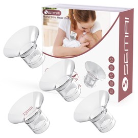 semai Flange Inserts 13mm Breast Pump Parts Compatible with Medela/Momcozy S12 Pro/S9 Pro/S12/S9/Spectra/Elvie 24mm Breast Pump Shields/Flanges, Reduce 24mm Nipple Tunnel Down to Correct Size, 4PCS