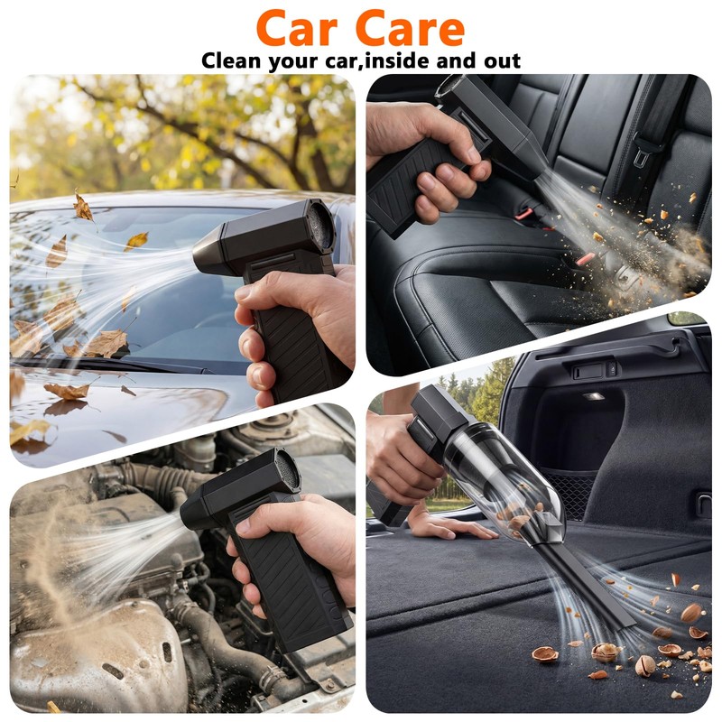 Preciva 2-in-1 Compressed Air Duster, 180,000 RPM High-Speed Turbo Electric
