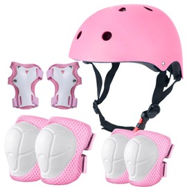 Helmet for Kids 5-7 Adjustable with Set Skateboard Knee Pads for Toddler Helmet Boys and Girls from Toddler to Youth