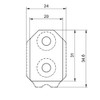 Male Hardware Compatible with Tajima Sef Series, Komeron Aluminum Fixed
