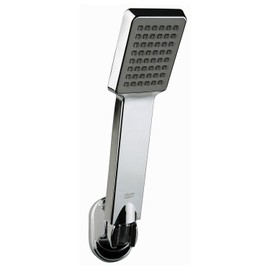 Florida Modern Design Hand Shower High Gloss Chrome Hand Shower Head with Anti-Limescale Nozzles Shower Head Bathroom Square Silver Grey