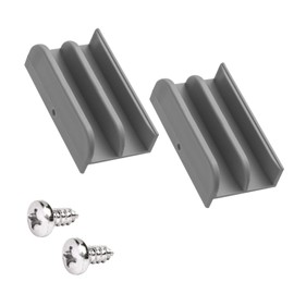 M6219 Sliding Shower Door Bottom Track, Suitable for Sliding Shower Doors, 1/2-inch Track, Ideal for Shower Glass Doors with a Thickness of 9/16 inches. Shower Door Plastic Track M6219 (Gray, 2 Pack)