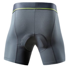 XGC Men's Cycling Underwear Shorts with High-Density High-Elasticity and Highly Breathable 4D Gel Padded (Grey, L)