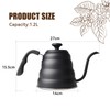 EFUTURETIME Gooseneck Kettle Gooseneck Kettle Black with Thermometer 1.2 L