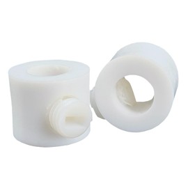 20 x Adjusting Rings 6.5 mm Plastic White with Made M6 - Reliable Cable Holder & Strain Relief